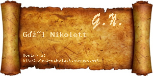 Gál Nikolett névjegykártya