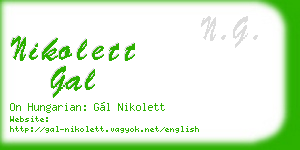 nikolett gal business card